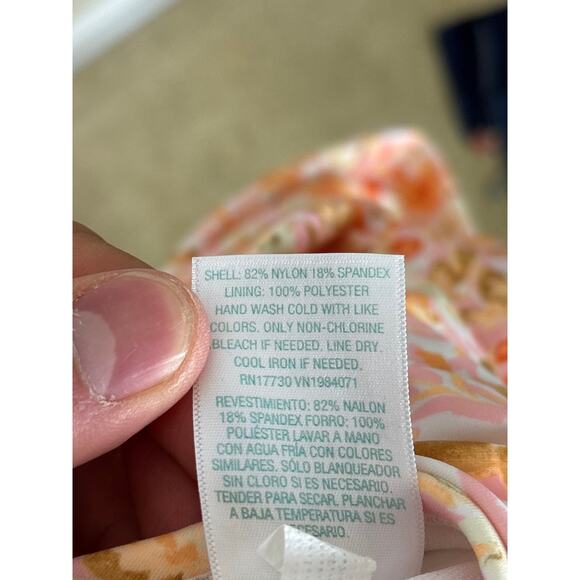 Kona Sol womens medium bathing suit swim one piece beach floral halter summer - Picture 5 of 5